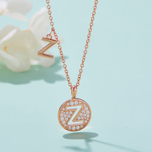 Customized "Z" Letter Moissanite Diamond Necklace - farrellouise
