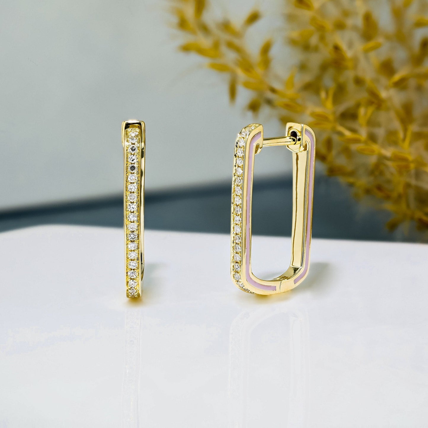 0.15 TCW Round Moissanite Diamond Hoop Earrings - farrellouise