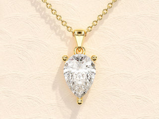 1.0 CT Pear Moissanite Diamond Solitaire Necklace - farrellouise