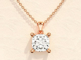 1.0 CT Cushion Moissanite Diamond Solitaire Necklace - farrellouise