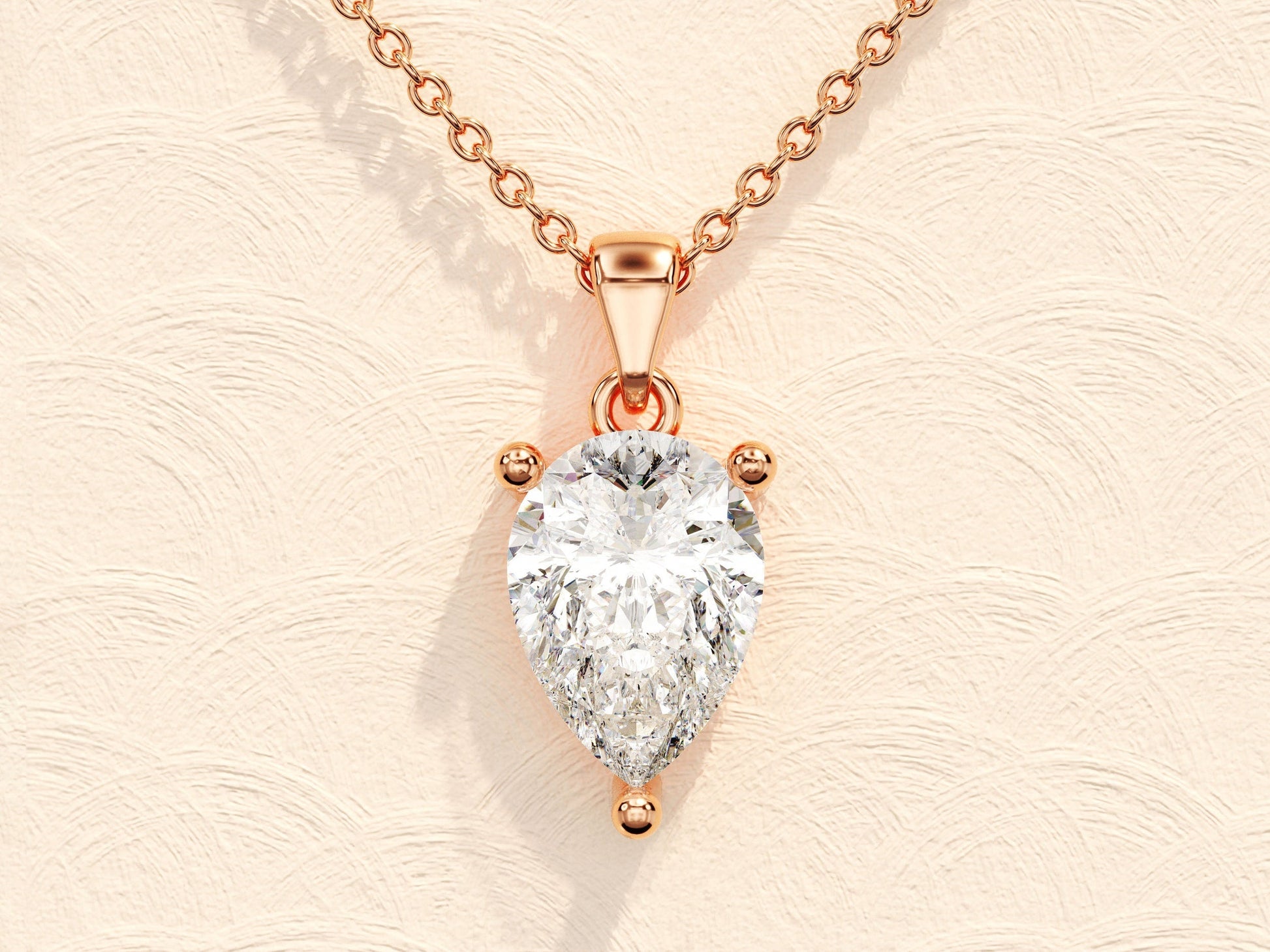 1.0 CT Pear Moissanite Diamond Solitaire Necklace - farrellouise