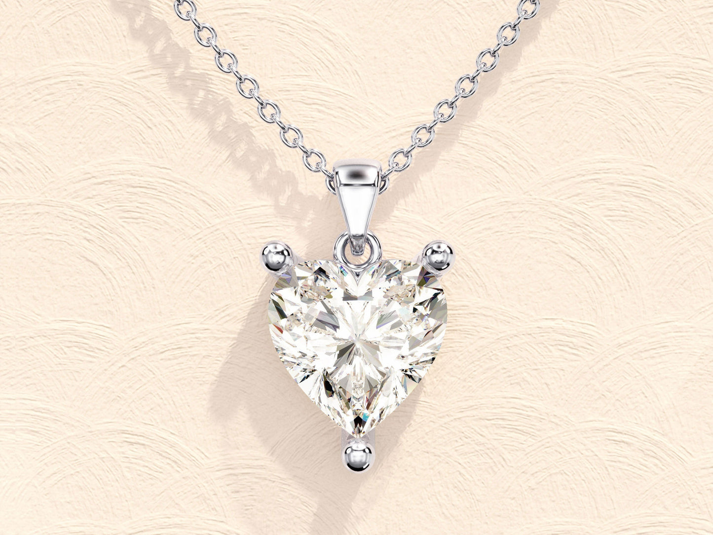 1.0 CT Heart Moissanite Diamond Solitaire Necklace - farrellouise