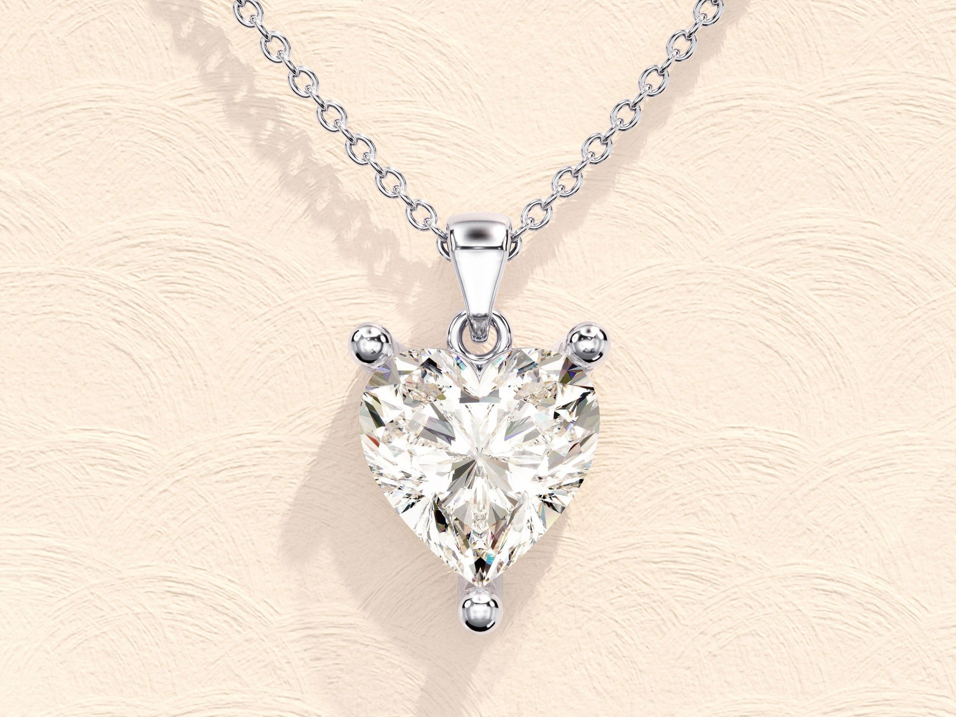 1.0 CT Heart Moissanite Diamond Solitaire Necklace - farrellouise