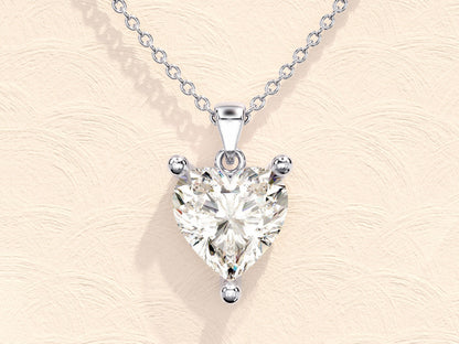 1.0 CT Heart Moissanite Diamond Solitaire Necklace - farrellouise
