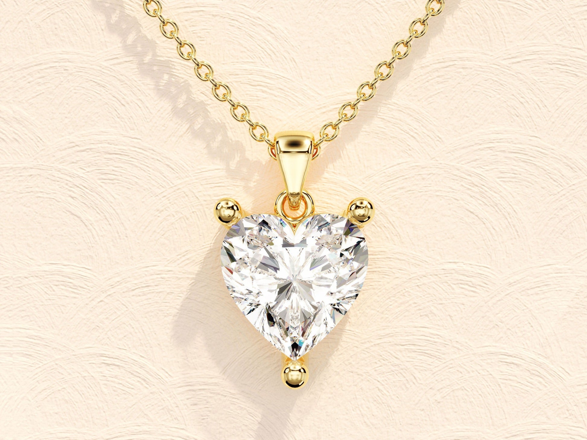 1.0 CT Heart Moissanite Diamond Solitaire Necklace - farrellouise