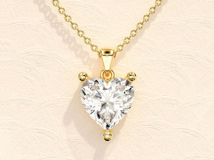 1.0 CT Heart Moissanite Diamond Solitaire Necklace - farrellouise