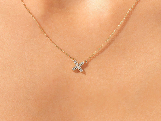 0.24 TCW Round Moissanite Diamond Clover Necklace - farrellouise