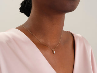 1.0 CT Pear Moissanite Diamond Solitaire Necklace - farrellouise