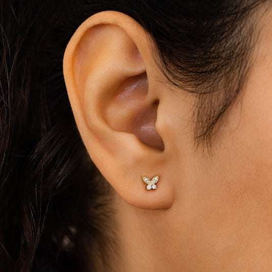 0.80 TCW Round Moissanite Diamond Stud Earrings - farrellouise