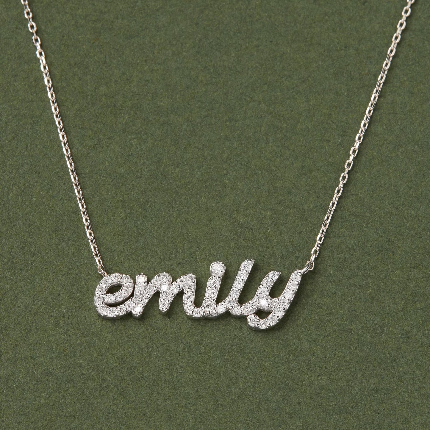 Customized Nameplate Moissanite Diamond Necklace for Women - farrellouise