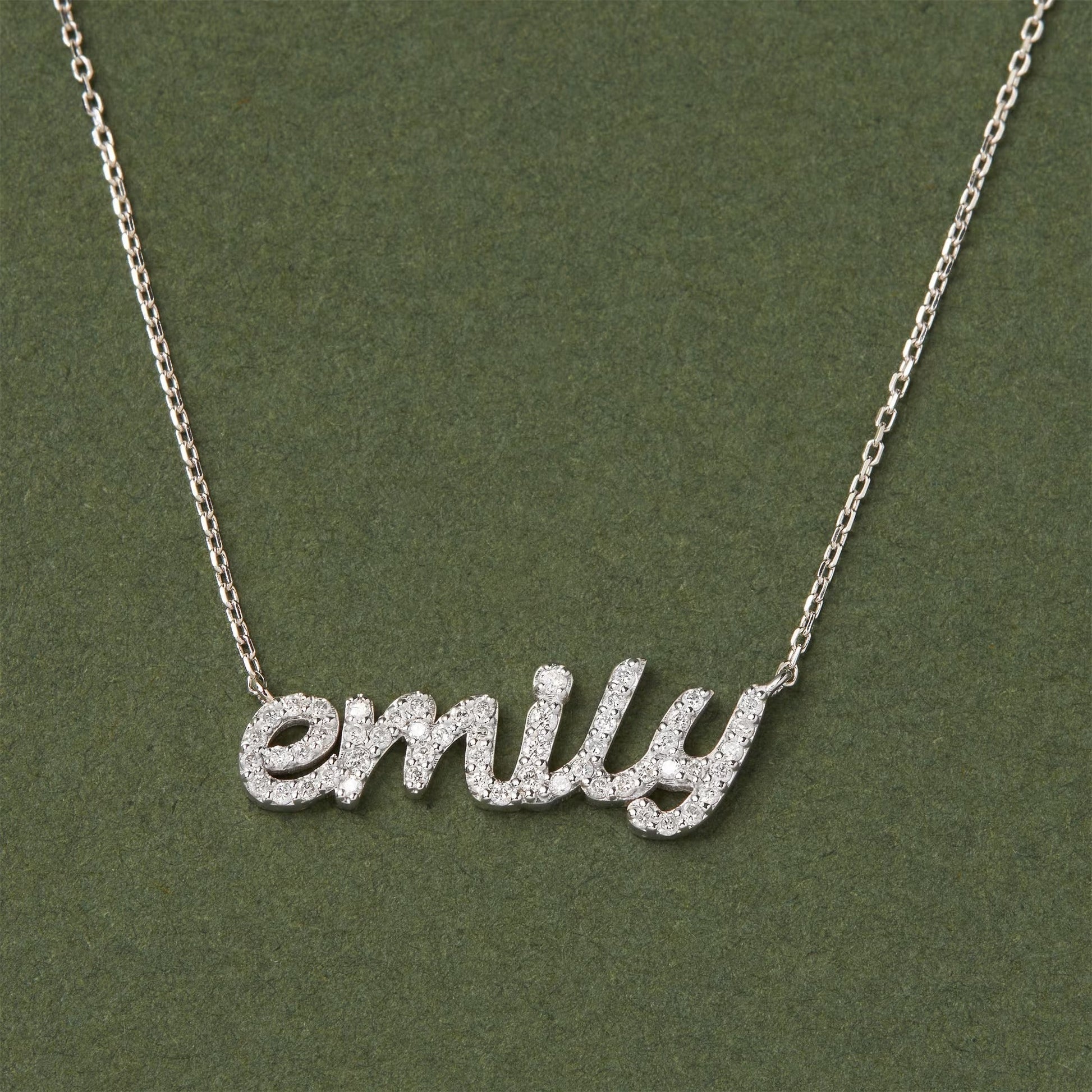 Customized Nameplate Moissanite Diamond Necklace for Women - farrellouise