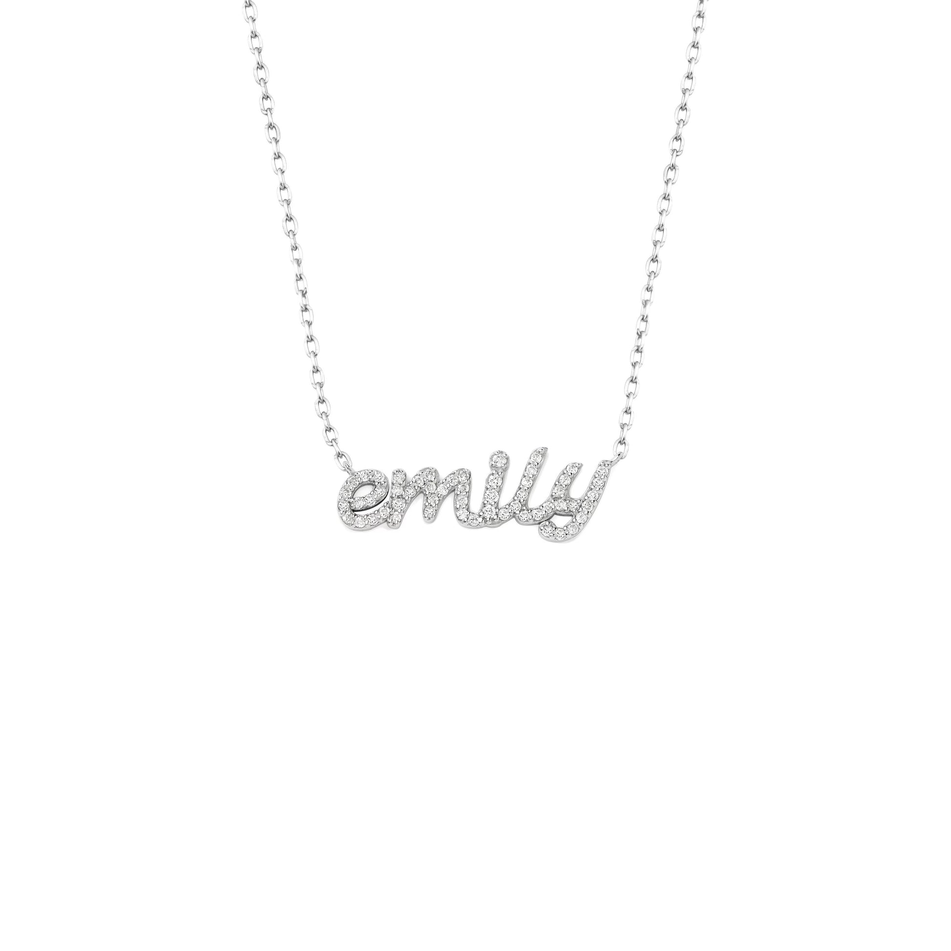 Customized Nameplate Moissanite Diamond Necklace for Women - farrellouise