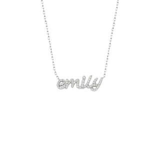 Customized Nameplate Moissanite Diamond Necklace for Women - farrellouise
