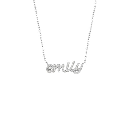Customized Nameplate Moissanite Diamond Necklace for Women - farrellouise
