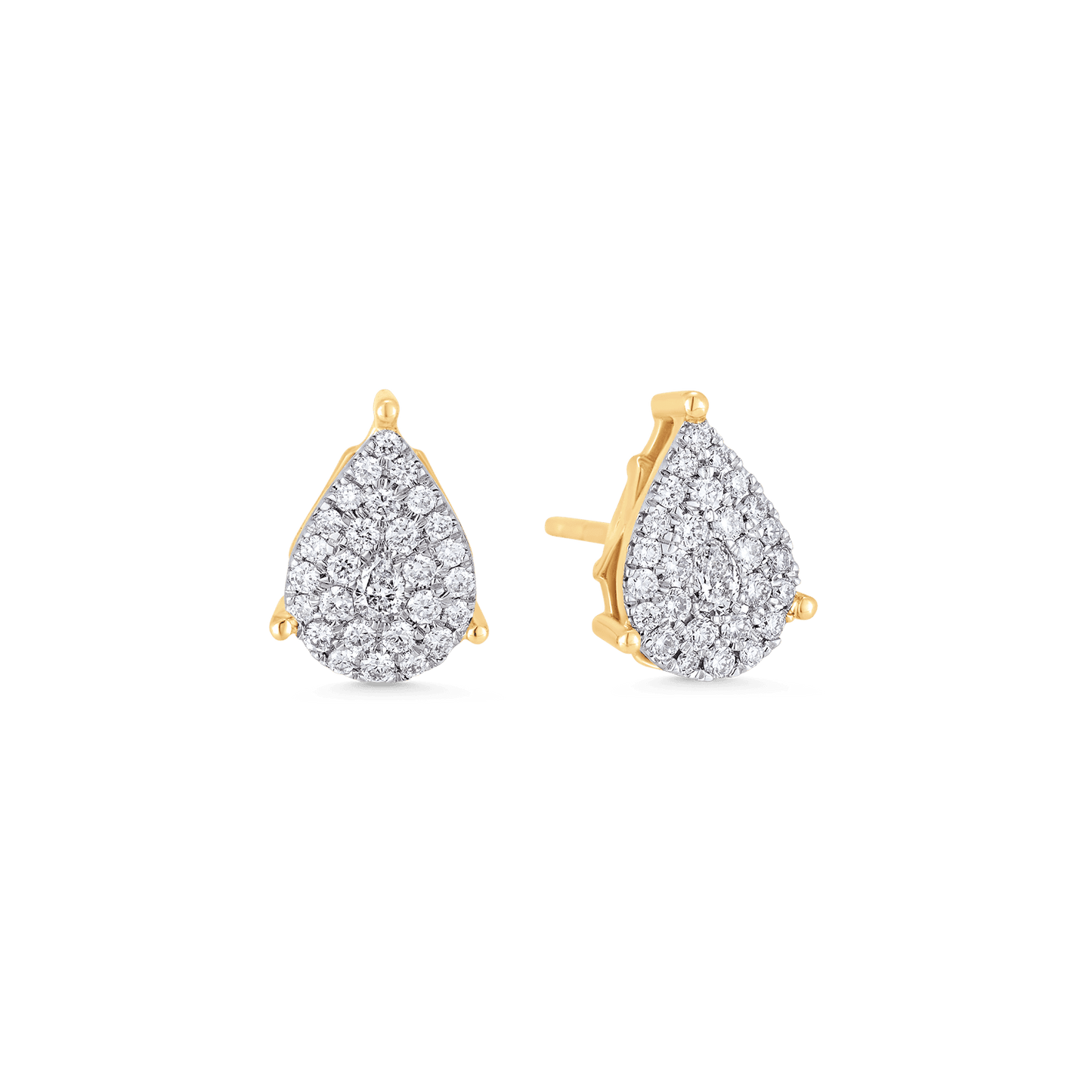 0.50 TCW Round Moissanite Diamond Cluster Stud Earrings - farrellouise