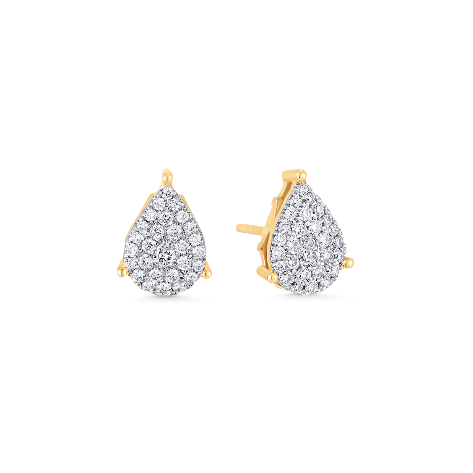 0.50 TCW Round Moissanite Diamond Cluster Stud Earrings - farrellouise
