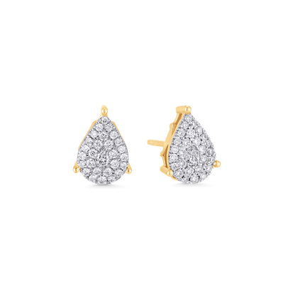 0.50 TCW Round Moissanite Diamond Cluster Stud Earrings - farrellouise