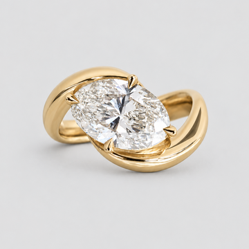 Jean - Oval Cut Lab Diamond Rapture Solitaire Engagement Ring