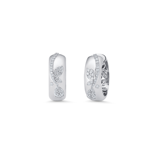0.53 TCW Round Moissanite Diamond Petite Hoop Earrings - farrellouise