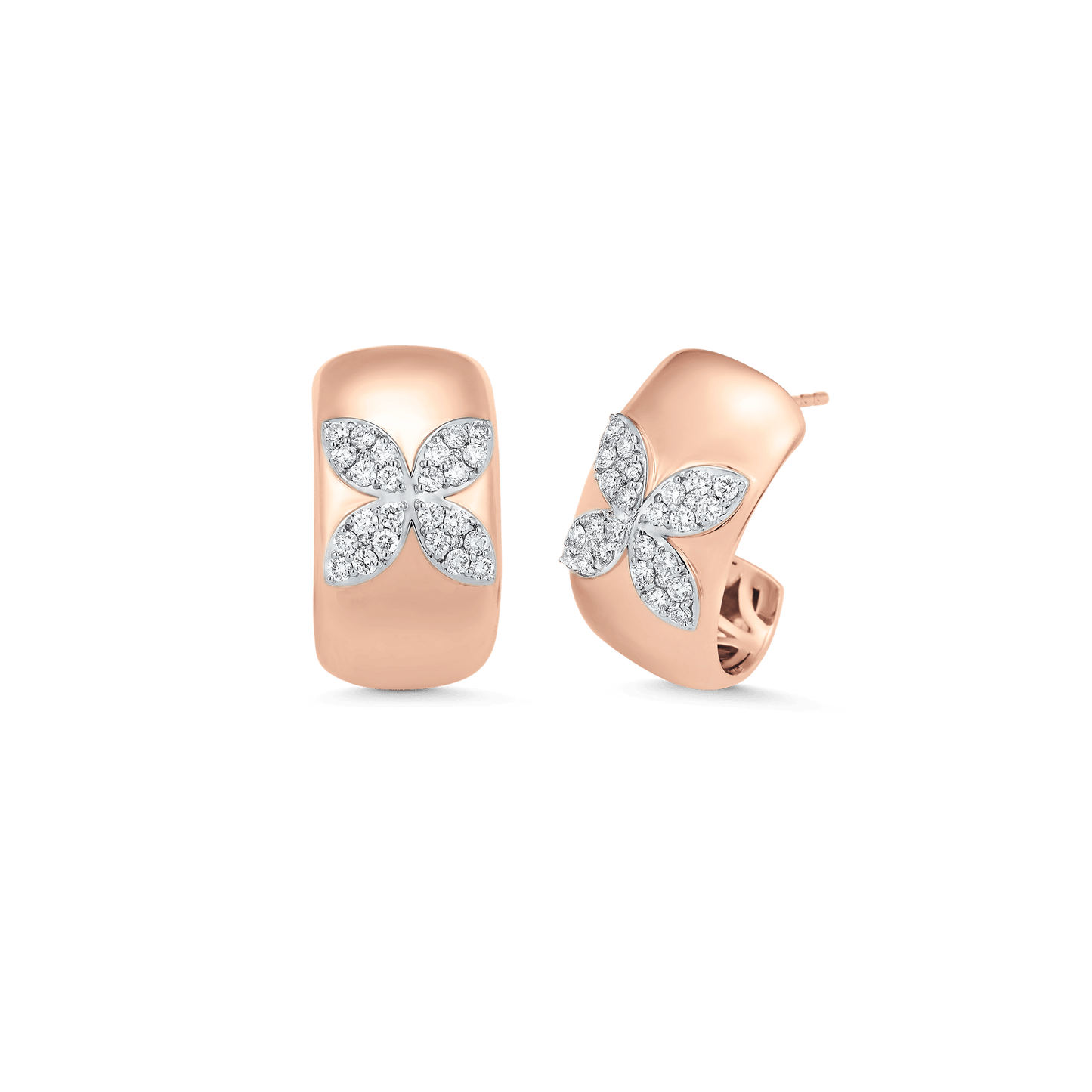 0.73 TCW Round Moissanite Diamond Petite Earrings - farrellouise