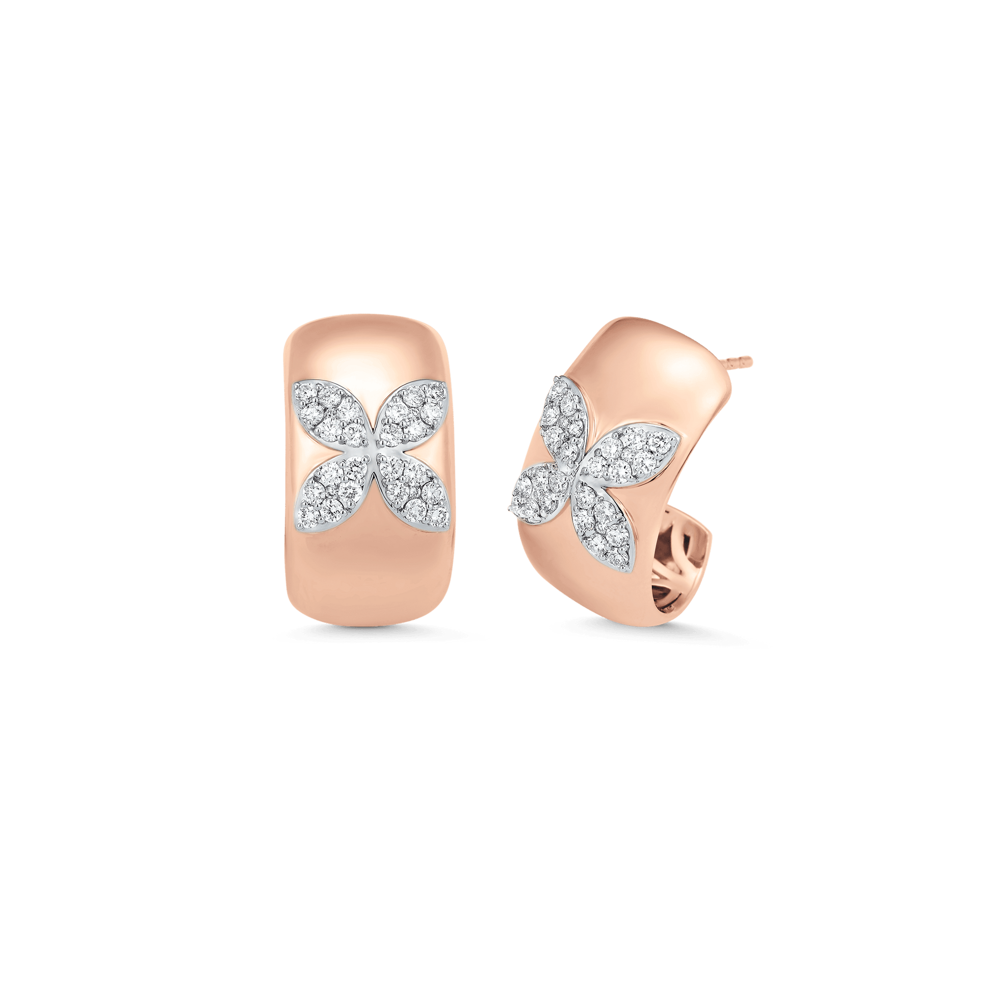 0.73 TCW Round Moissanite Diamond Petite Earrings - farrellouise
