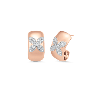 0.73 TCW Round Moissanite Diamond Petite Earrings - farrellouise