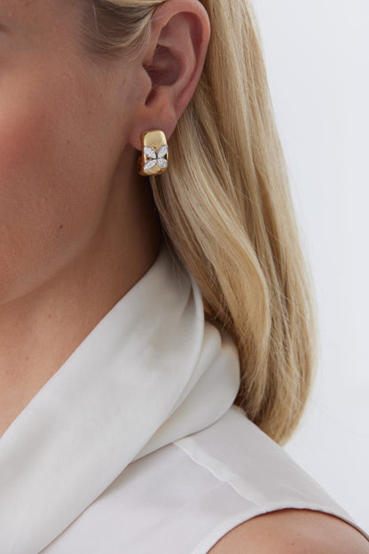 0.73 TCW Round Moissanite Diamond Petite Earrings - farrellouise