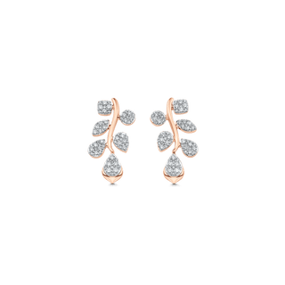 0.97 TCW Round Moissanite Diamond Cluster Drop Earrings - farrellouise