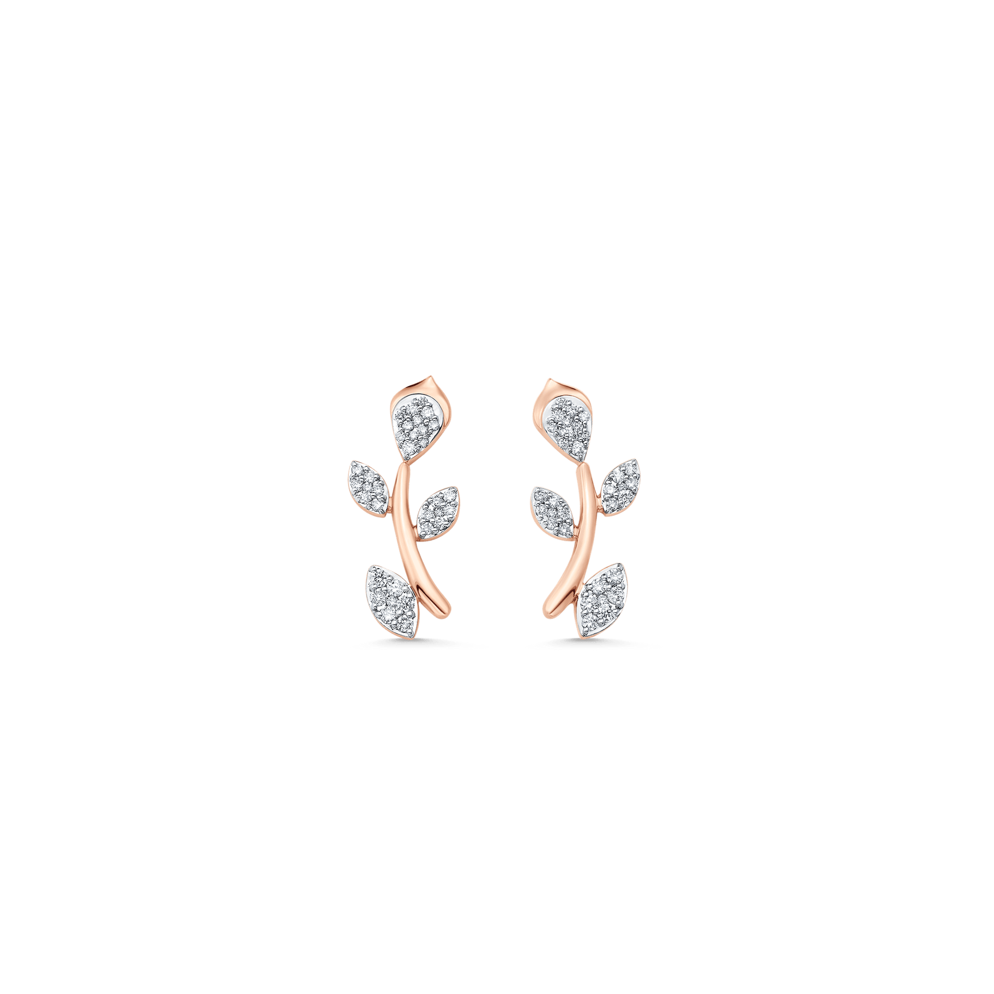 0.22 TCW Round Moissanite Diamond Ear Crawler Earrings - farrellouise