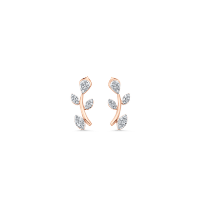 0.22 TCW Round Moissanite Diamond Ear Crawler Earrings - farrellouise