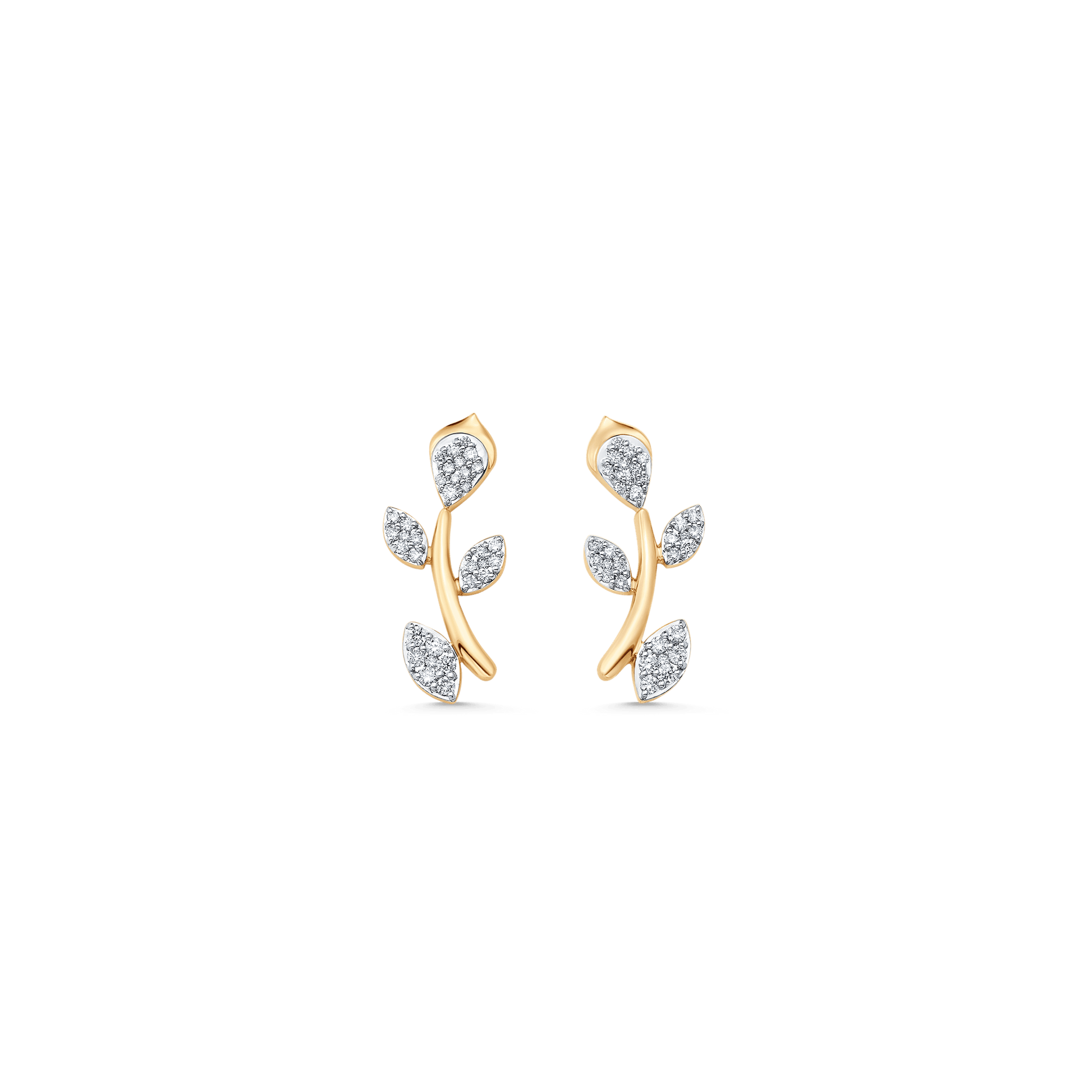 0.22 TCW Round Moissanite Diamond Ear Crawler Earrings - farrellouise