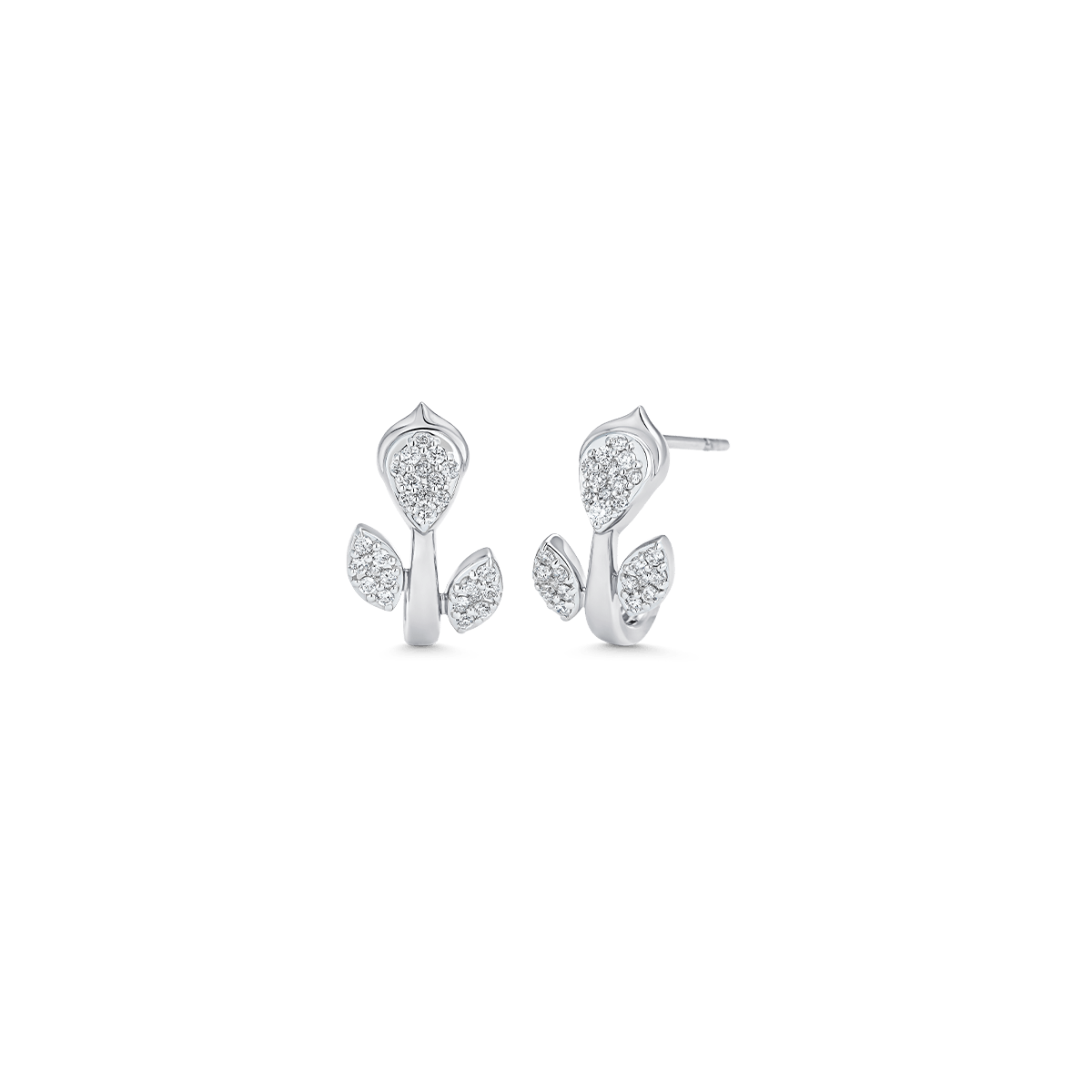 0.24 TCW Round Moissanite Diamond Huggie Earrings - farrellouise