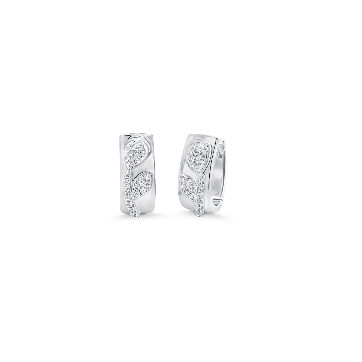 0.25 TCW Round Moissanite Diamond Huggie Earrings - farrellouise