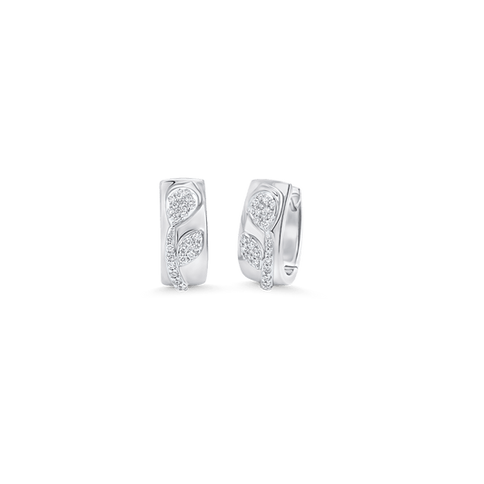 0.25 TCW Round Moissanite Diamond Huggie Earrings - farrellouise
