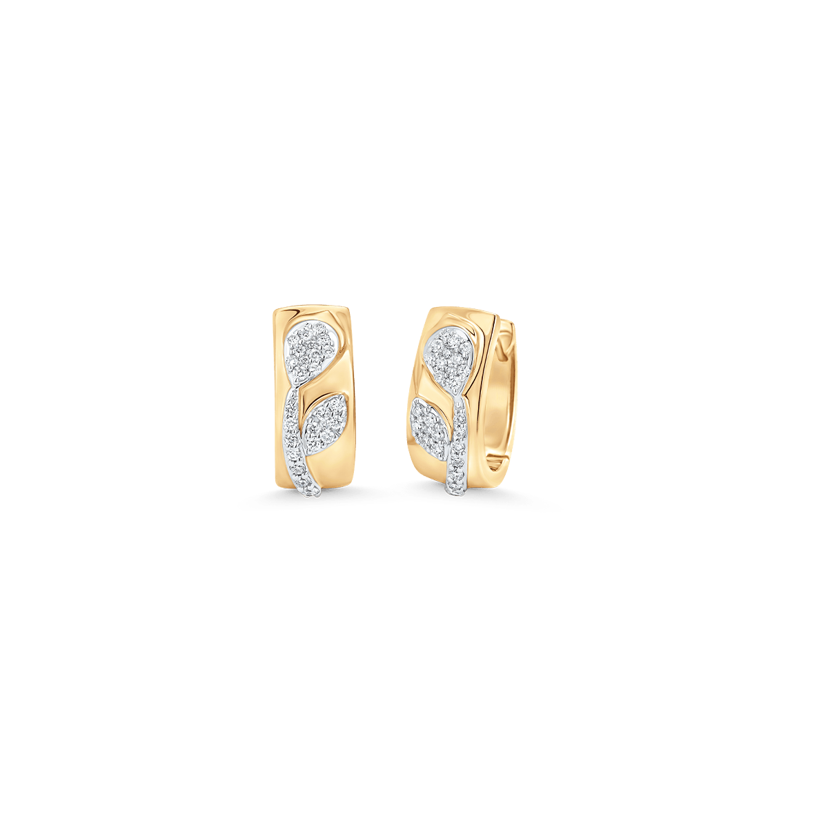 0.25 TCW Round Moissanite Diamond Huggie Earrings - farrellouise