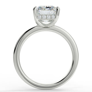 2.50 CT Radiant Moissanite Hidden Halo Engagement Ring - farrellouise