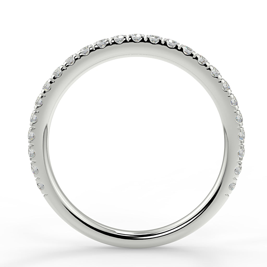 0.26 TCW Round Moissanite Half Eternity Wedding Band - farrellouise