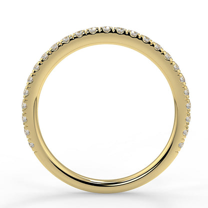 0.26 TCW Round Moissanite Half Eternity Wedding Band - farrellouise