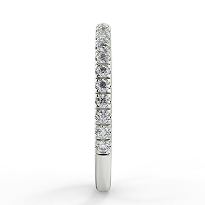 0.26 TCW Round Moissanite Half Eternity Wedding Band - farrellouise