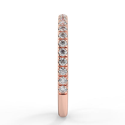 0.26 TCW Round Moissanite Half Eternity Wedding Band - farrellouise