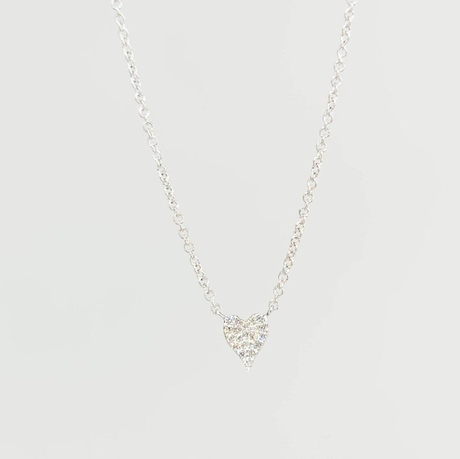 0.05TCW Round Moissanite Heart Necklace - farrellouise