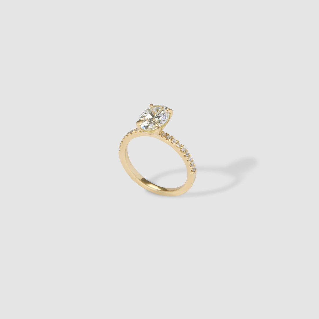 Minnie - Oval Cut Lab Diamond Pave Engagement Ring