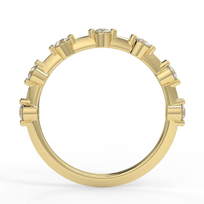 0.28 TCW Round Moissanite Dainty Wedding Band - farrellouise