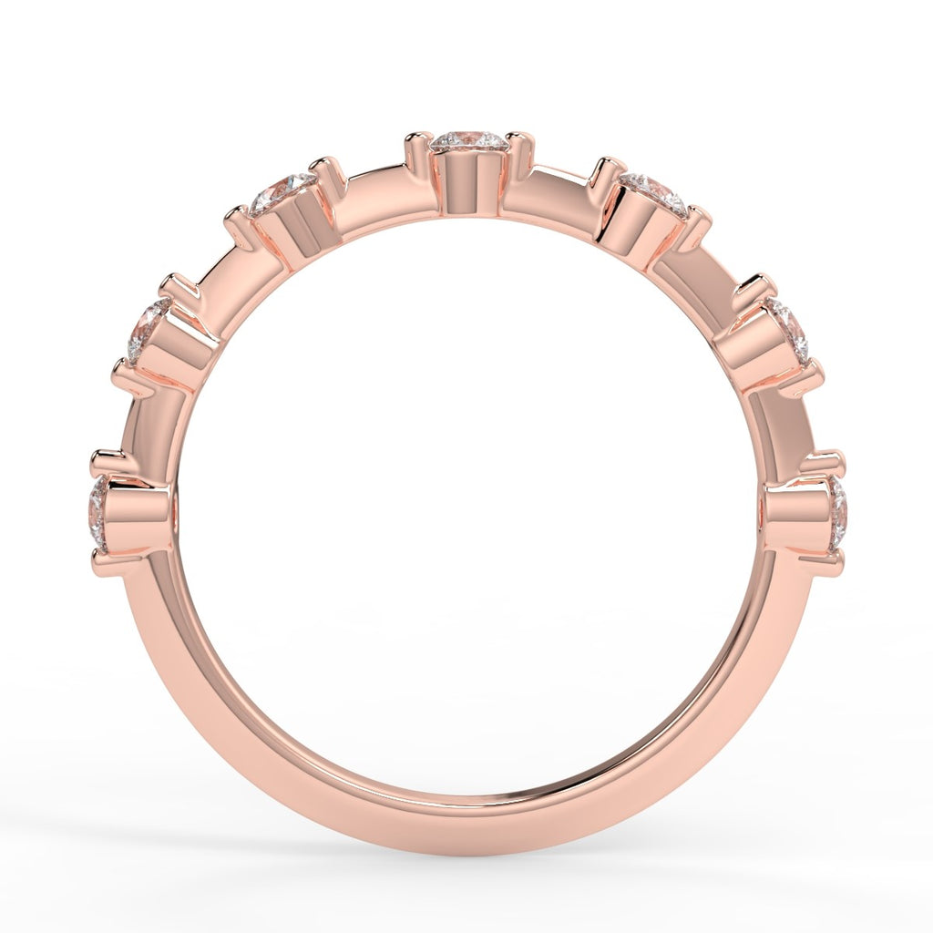 0.28 TCW Round Moissanite Dainty Wedding Band - farrellouise