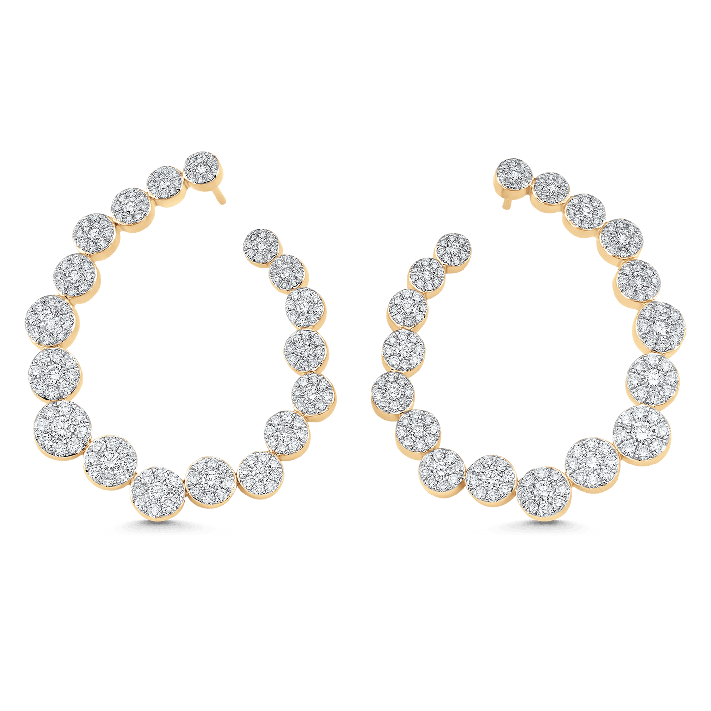 3.59 TCW Round Moissanite Diamond Hoop Earrings - farrellouise