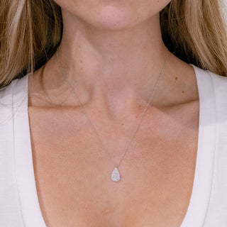 0.19 TCW Pear Moissanite Minimalist Necklace - farrellouise