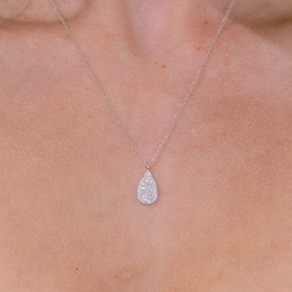 0.19 TCW Pear Moissanite Minimalist Necklace - farrellouise