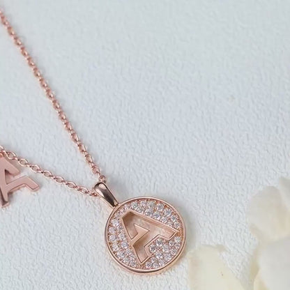 Customized "A" Letter Moissanite Diamond Necklace