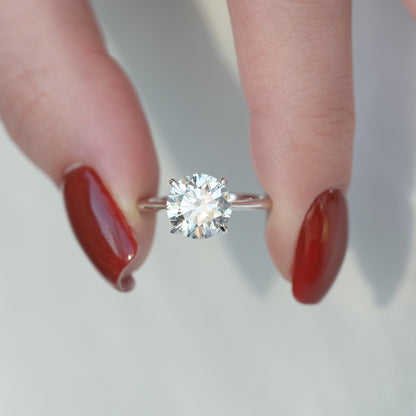 2.50 CT Round Lab Grown Solitaire Engagement Ring