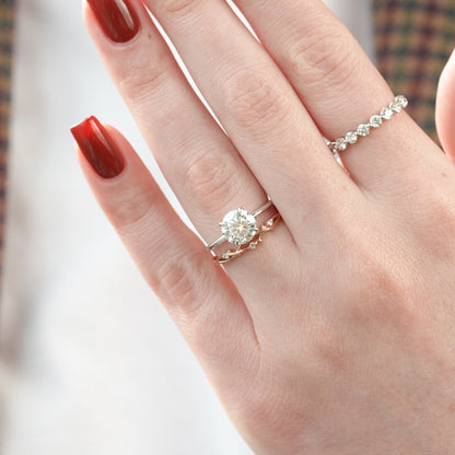 1.0 CT Round Lab Grown Solitaire Engagement Ring